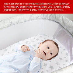 Moonsea bassinet sheets compatible with Halo Swivel Sleeper for easy transitions.