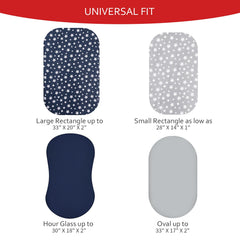Moonsea bassinet sheets navy elastic band keeps sheets securely in place