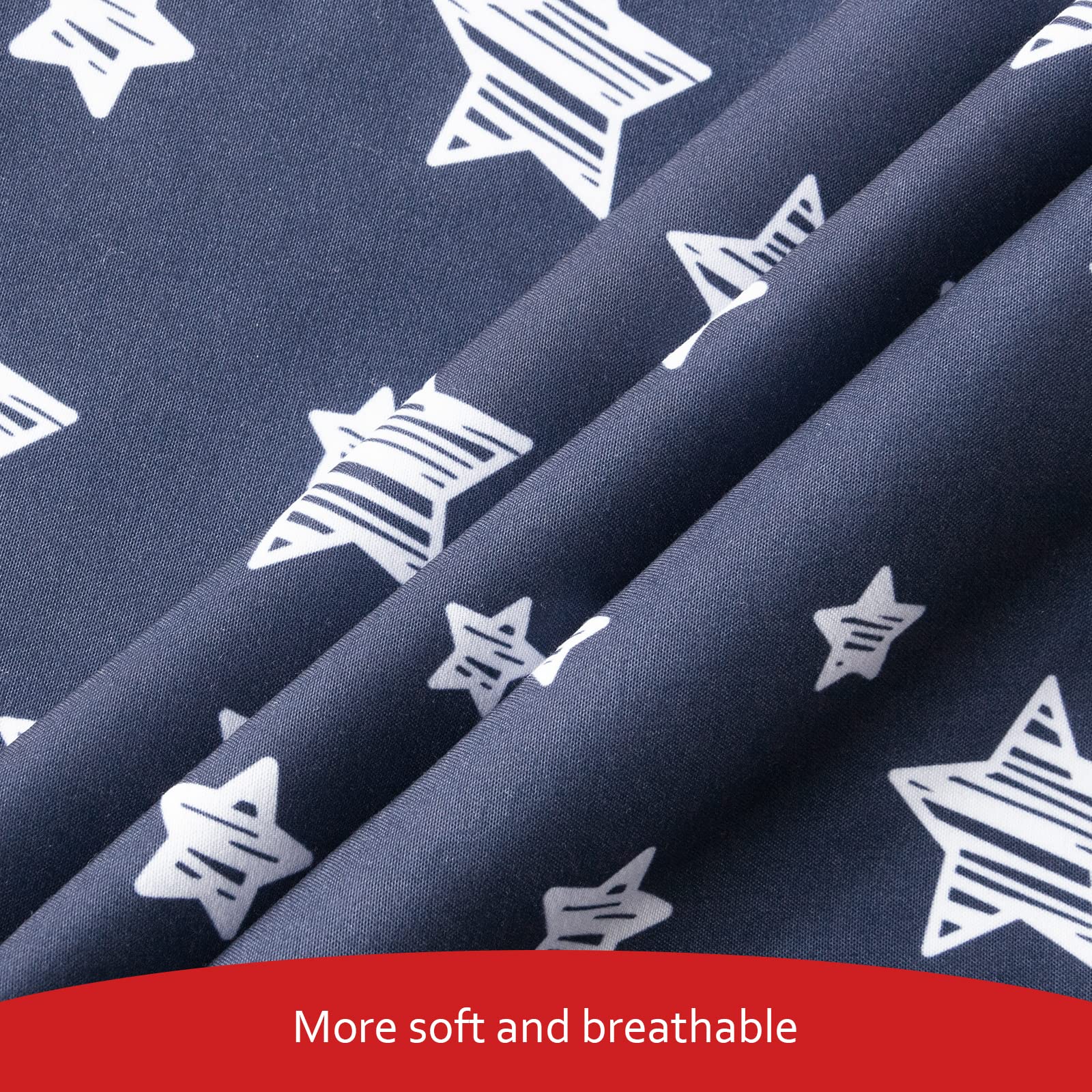 Moonsea bassinet sheets navy machine washable for easy care