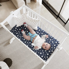 Moonsea bassinet sheets navy rectangular-fit for versatile bassinet compatibility