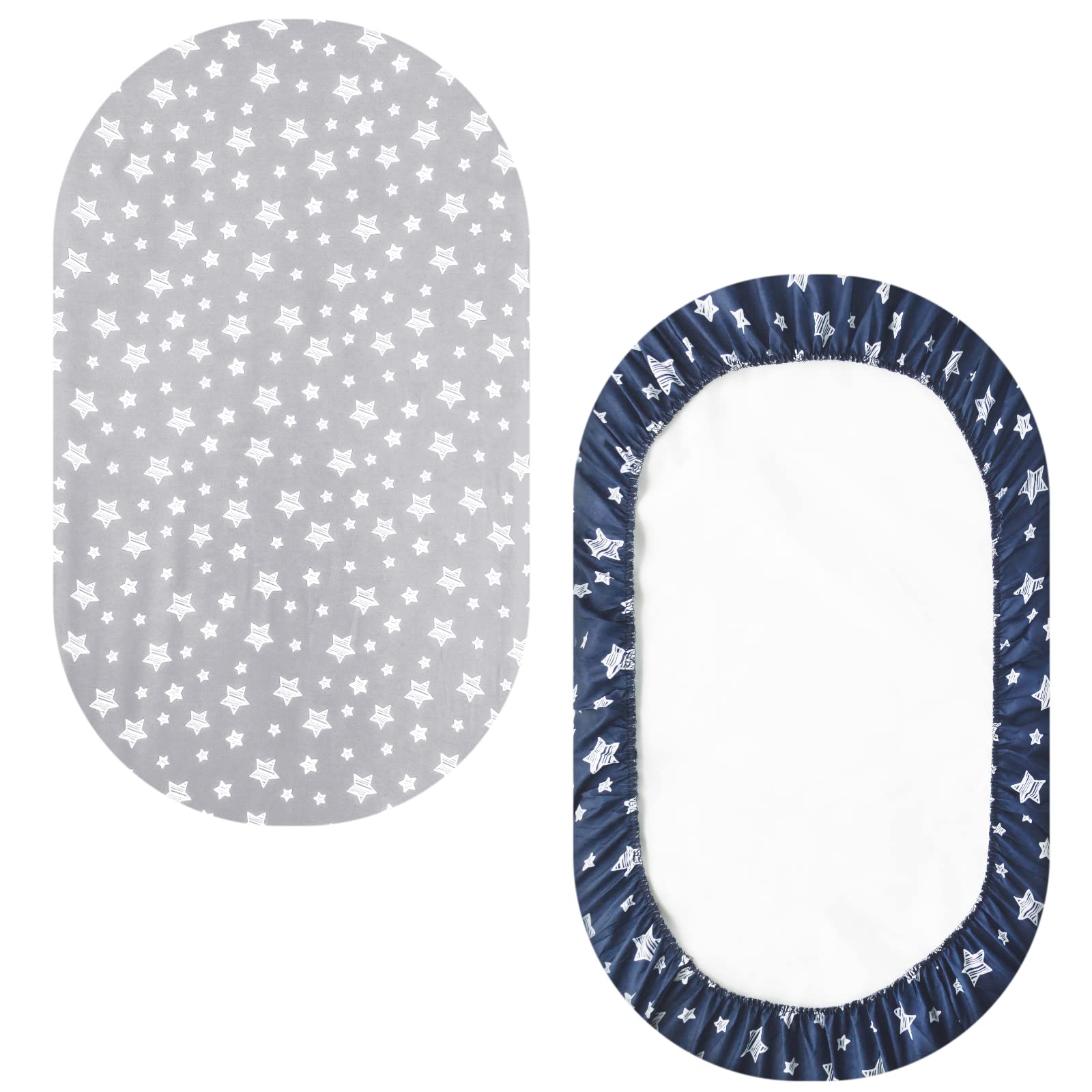 Moonsea bassinet sheets navy microfiber fabric is soft and breathable
