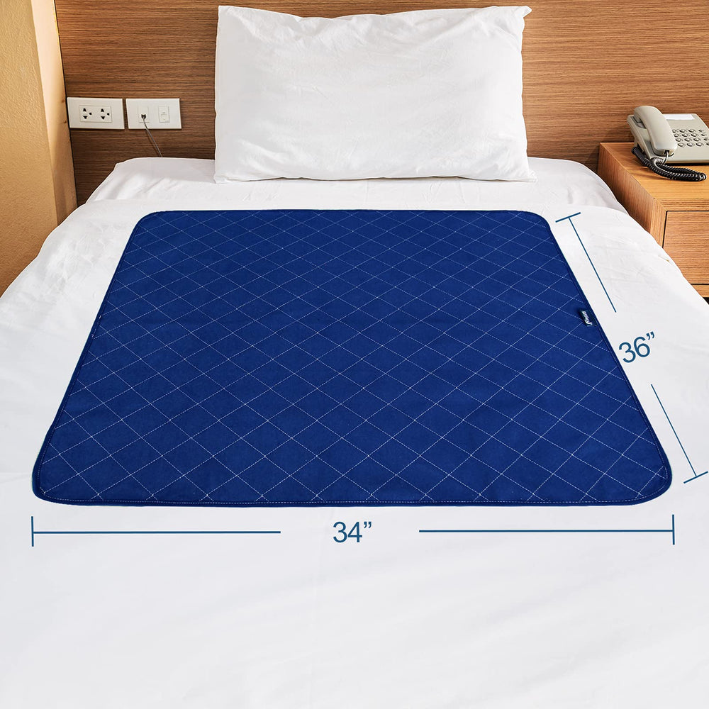Moonsea bed pad 34x36 navy large coverage for beds and chairs.
