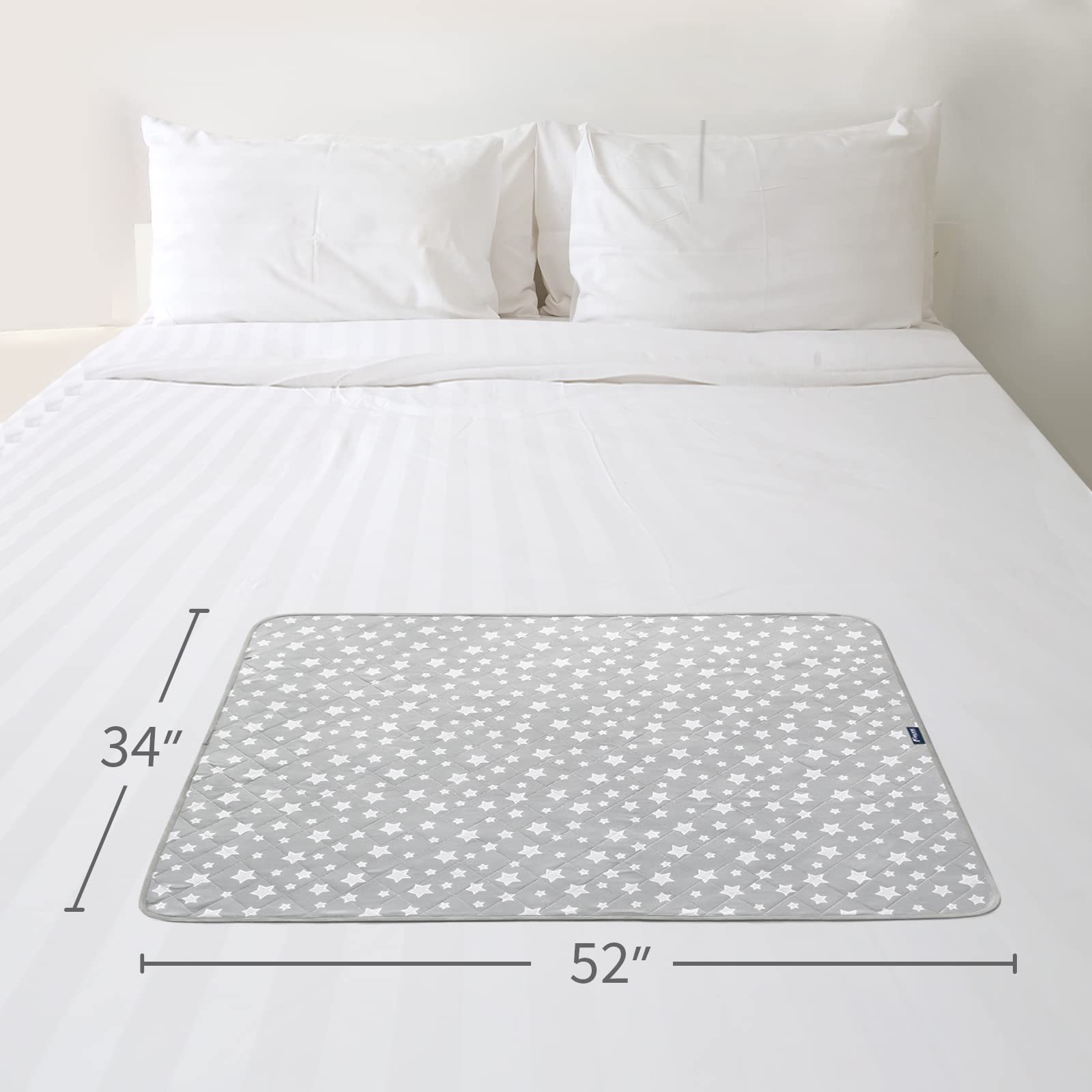 Moonsea durable bed pad withstands 300+ washes while staying absorbent