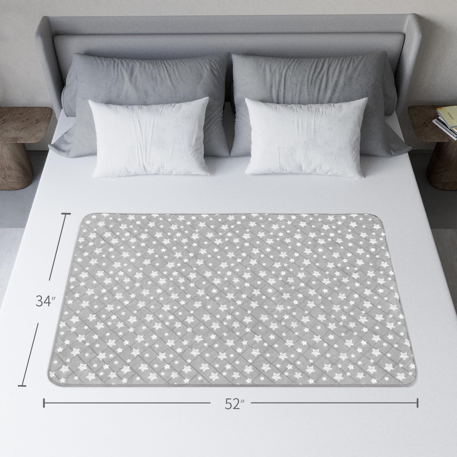 Moonsea washable bed pad in 2-pack stays durable after multiple washes.
