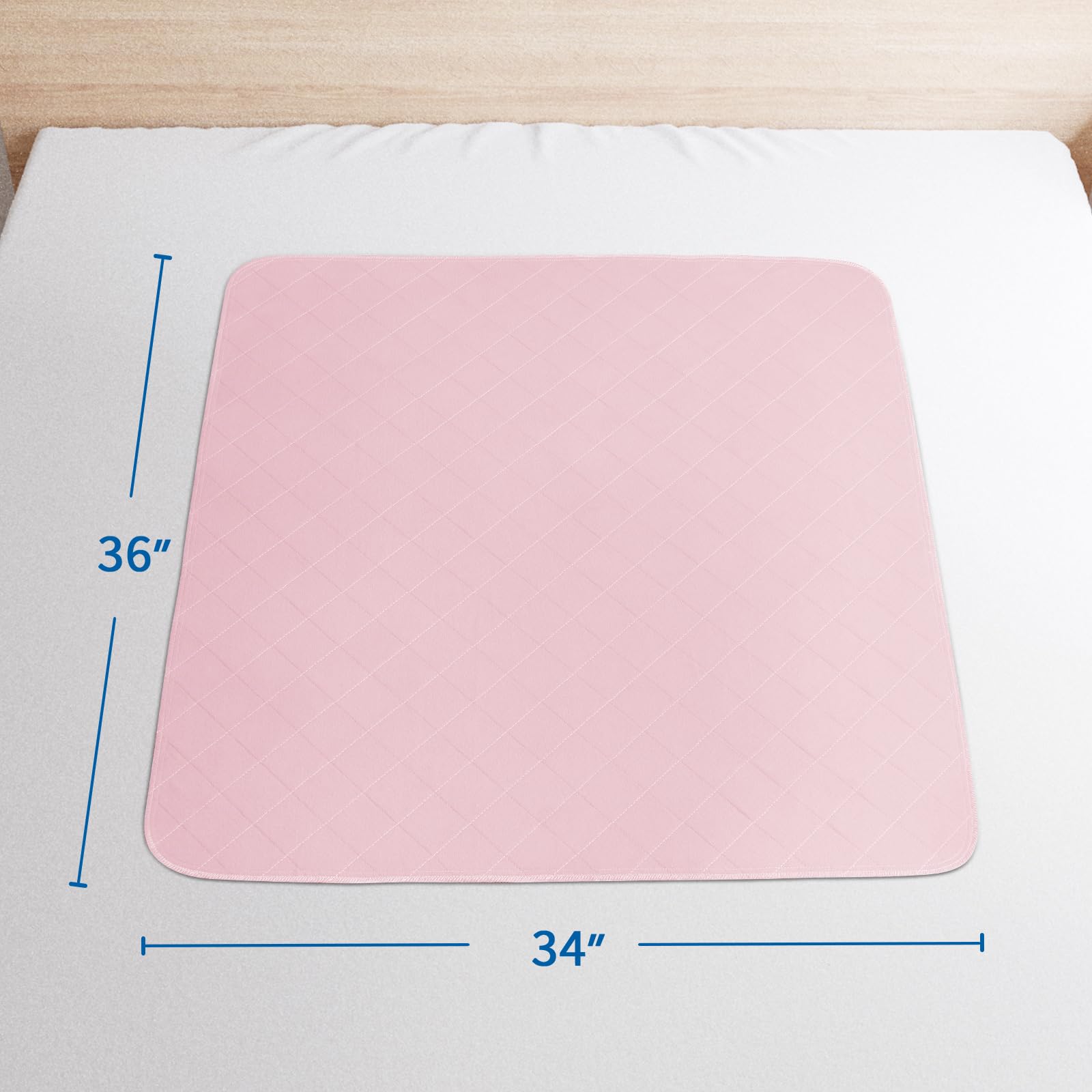Moonsea bed pad large 34x36 inch coverage for bed, pet, or potty training.