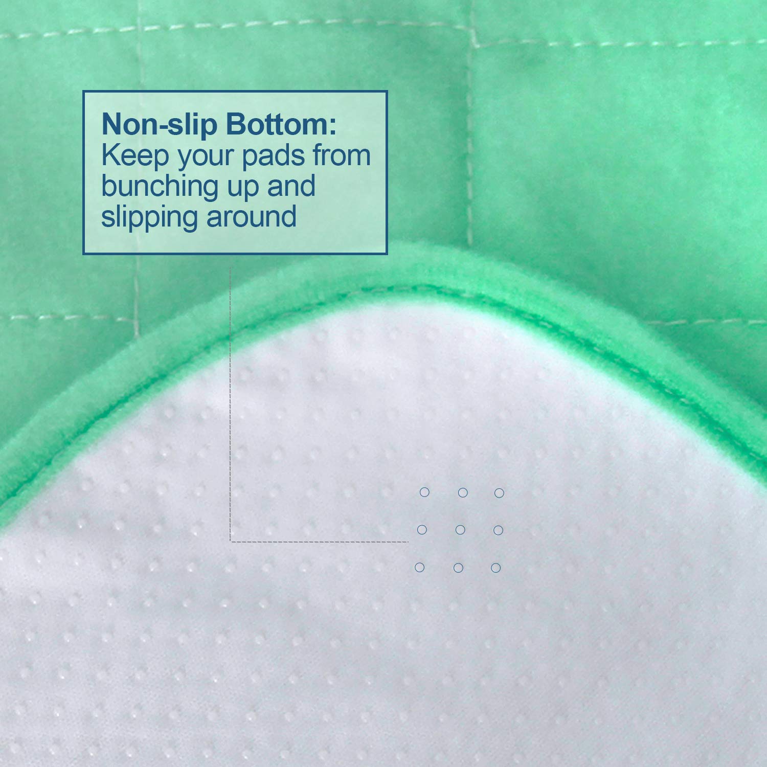Moonsea bed pads in use on a bed protecting bedding and skin