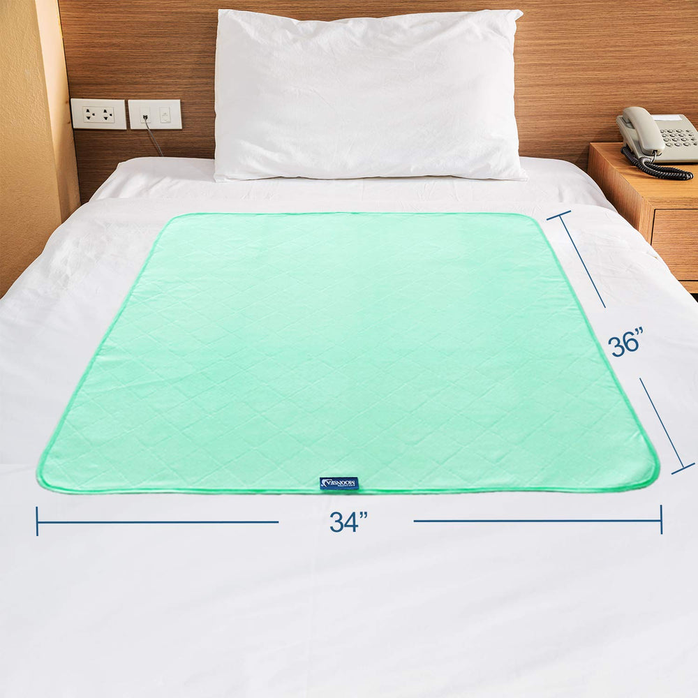 Moonsea bed pads used as pet pads beside a couch for easy cleanup
