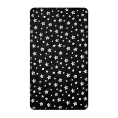 Moonsea Black Star crib sheet elastic band detail indicates secure stay-in-place fit