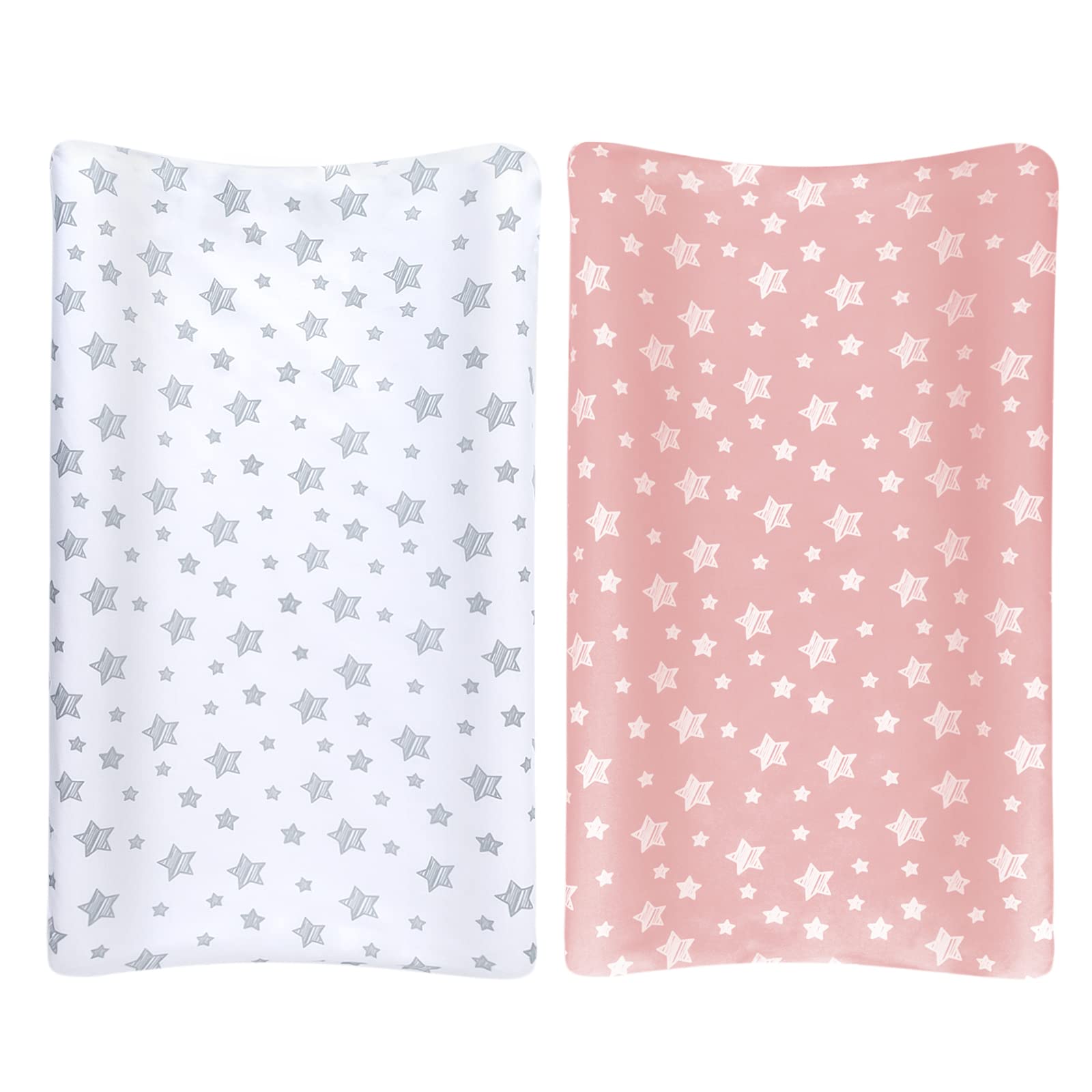 Moonsea nursery scene with covers on changing table shows simple convenience.