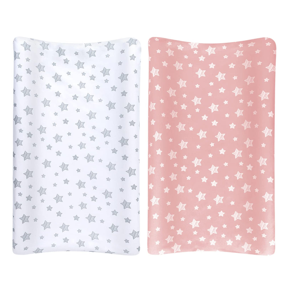Moonsea nursery scene with covers on changing table shows simple convenience.
