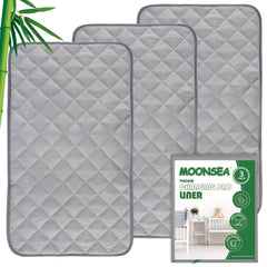 Moonsea diaper changing pad liner top view with non-slip design.