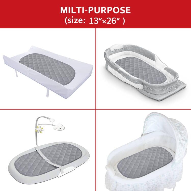 Moonsea diaper liner multipurpose use on changing tables, bassinets, strollers.
