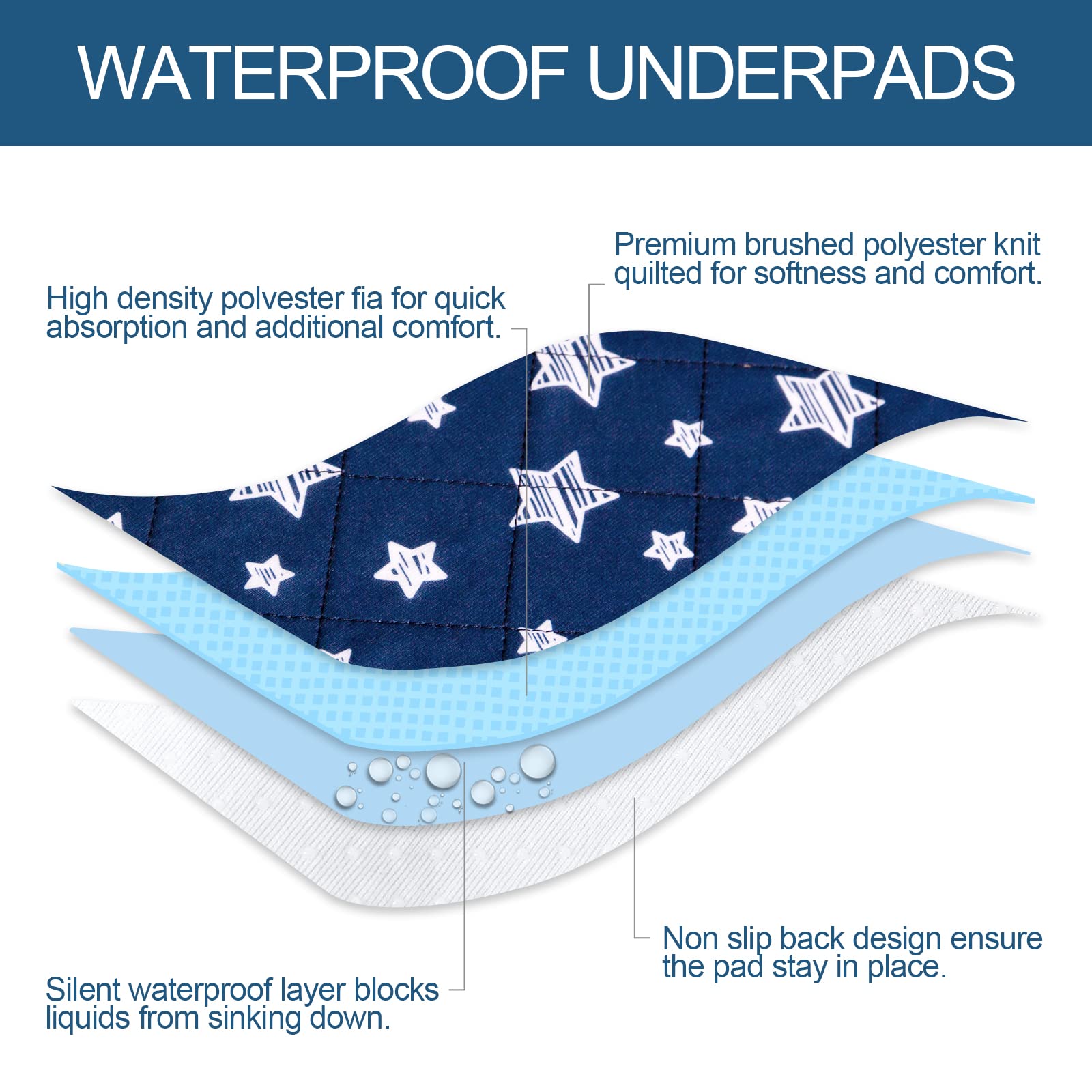 Moonsea four-layer design shows soft top and quick absorption.