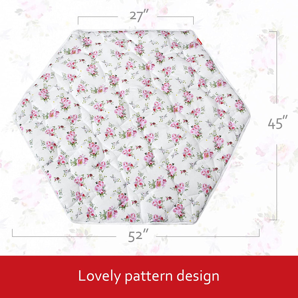 Moonsea hexagon mat sized 52x45 inches fits standard play yards