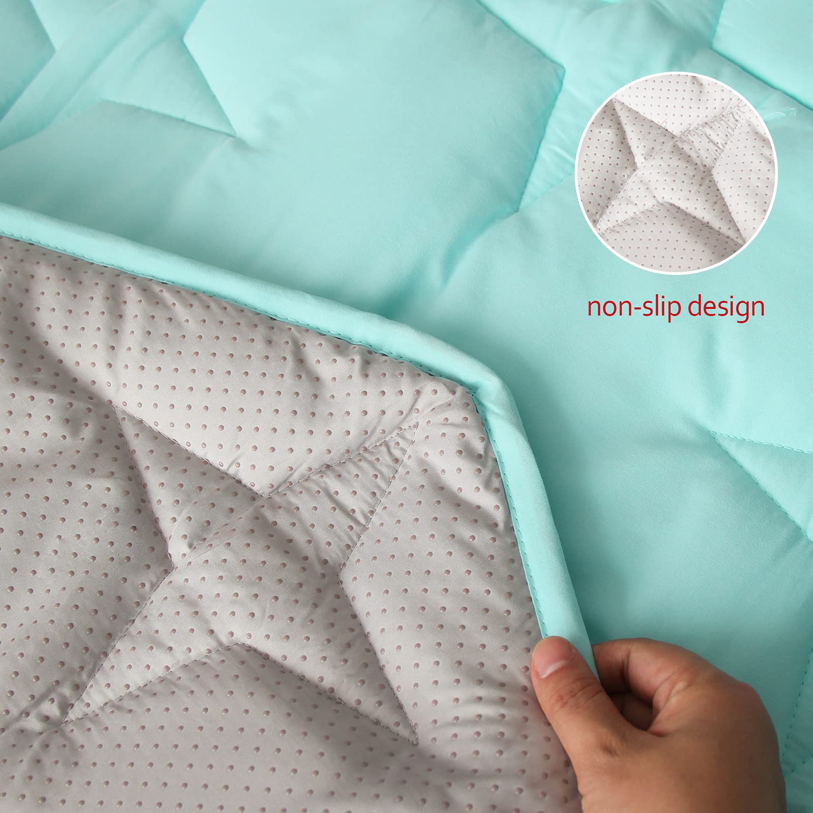 Moonsea hexagon playpen mat blue non-slip back provides stable play surface