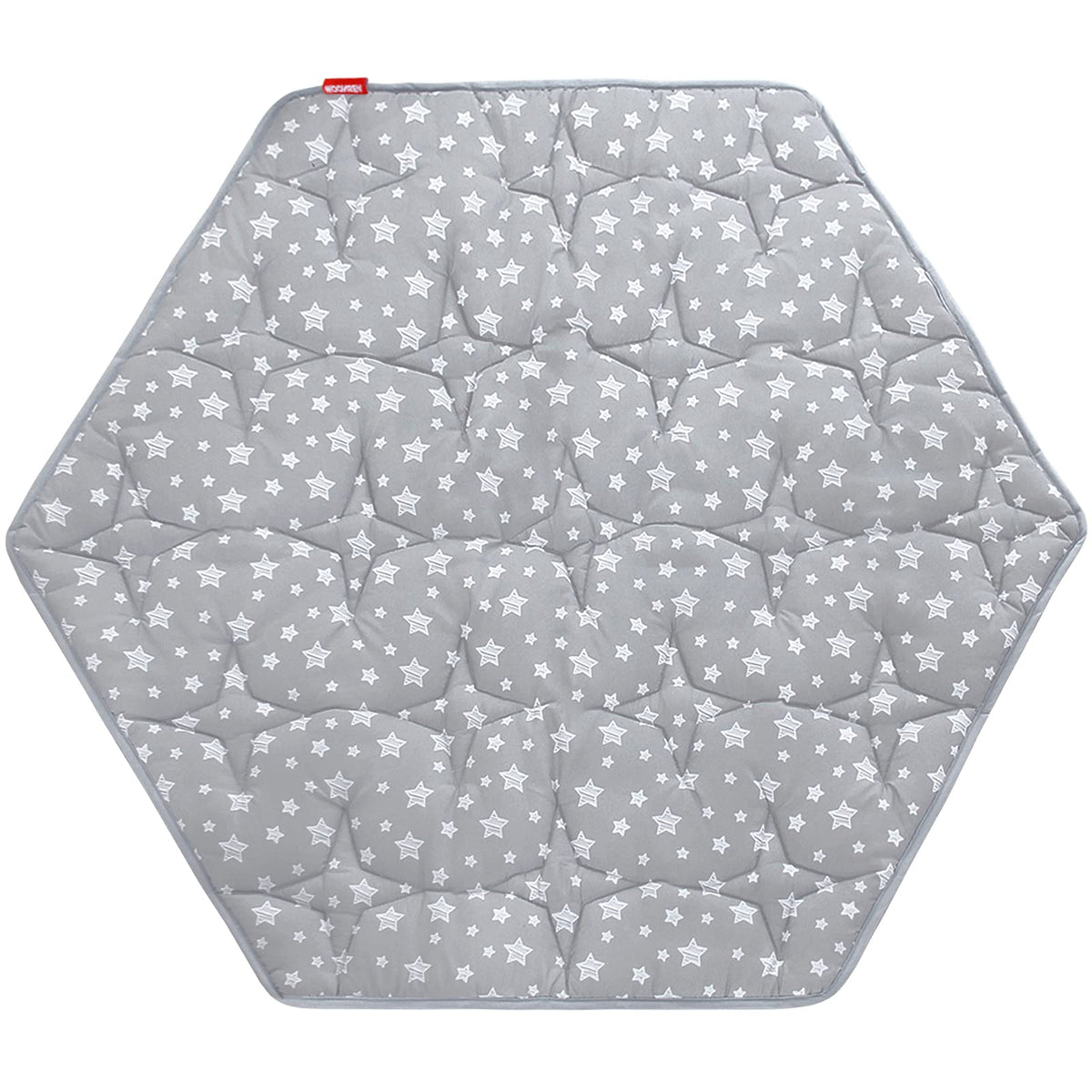 Moonsea hexagon playpen mat front view shows cushioned surface for safe crawling.