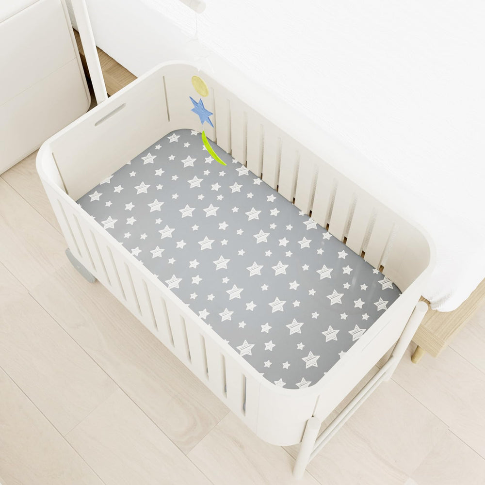 Moonsea mini crib sheets machine washable for easy nursery care