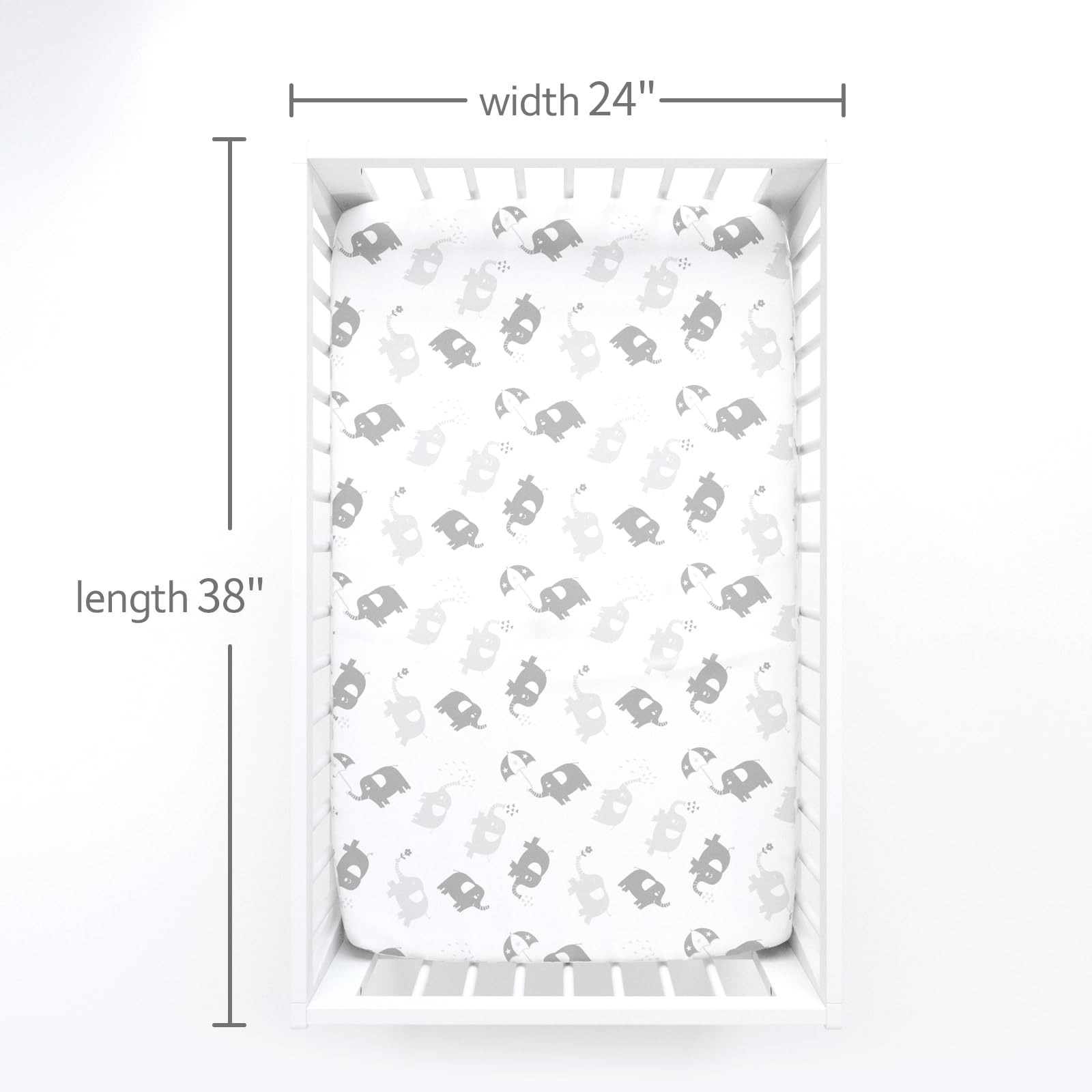 Moonsea mini crib sheets two-pack with colorful prints for nursery coordination