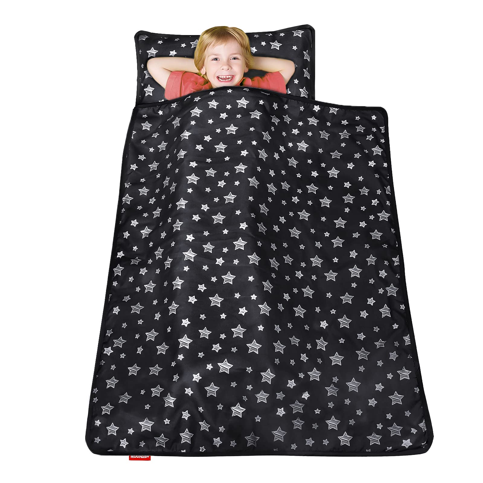 Moonsea nap mat is easy to care for—machine wash cold, tumble dry low.