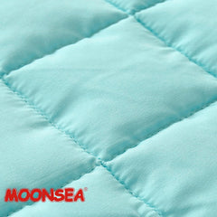 Moonsea 21x50 inch mat fits standard cots for toddlers.