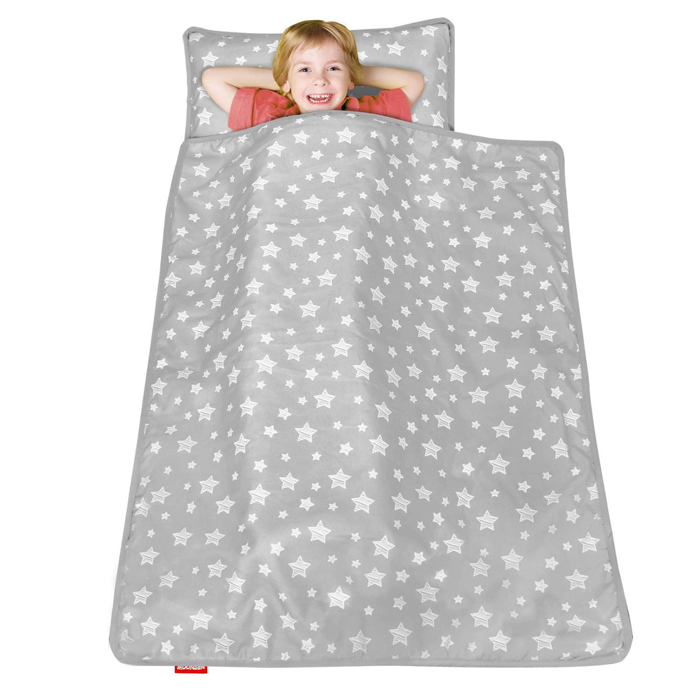 Moonsea nap mat star pattern adds playful appeal for kids.