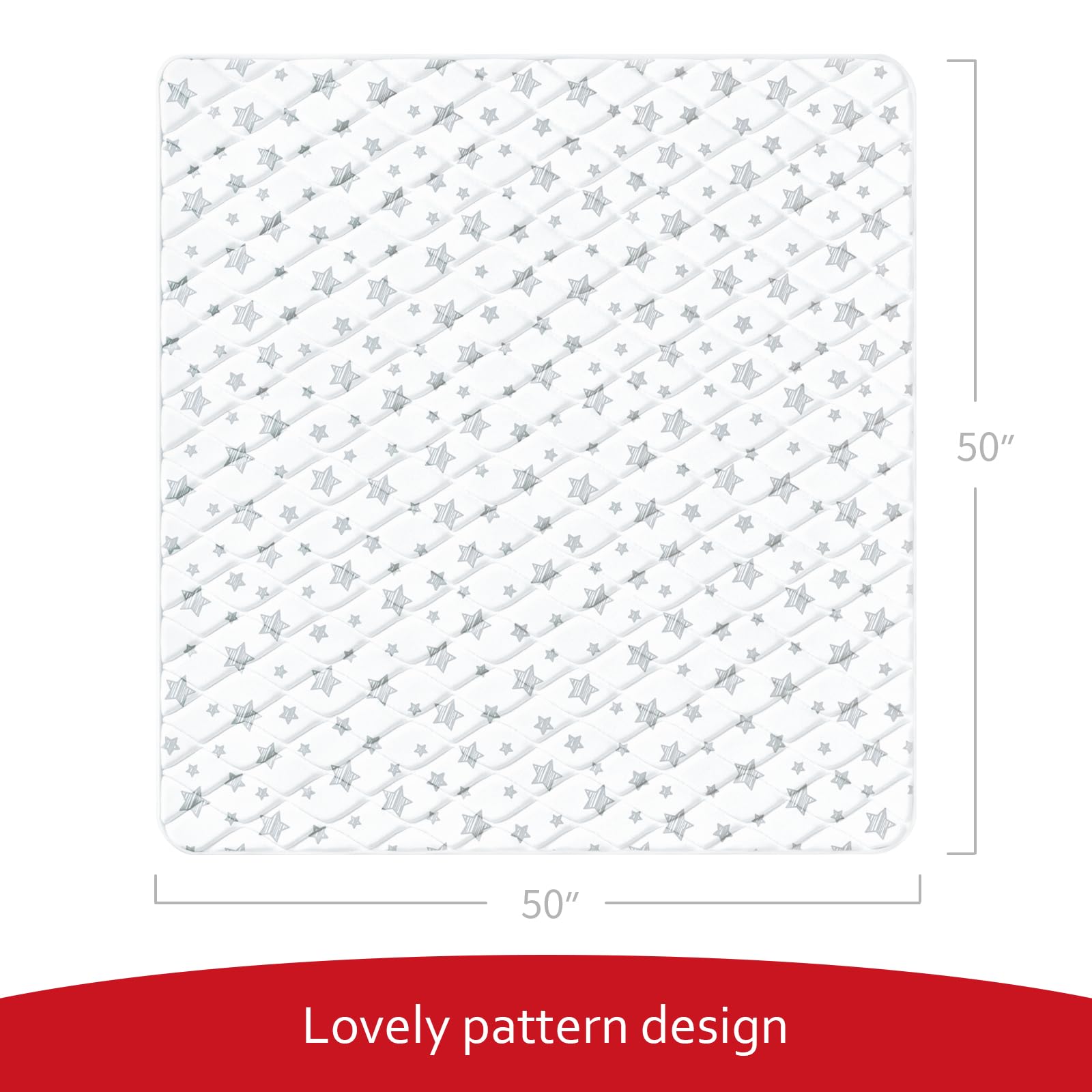 Moonsea non-slip backing keeps the mat securely in place