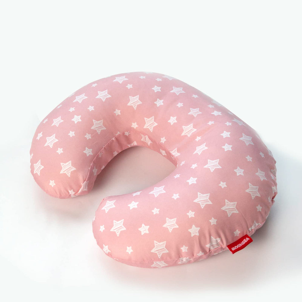 Moonsea nursing pillow cover side zipper with fabric guard protecting baby's skin