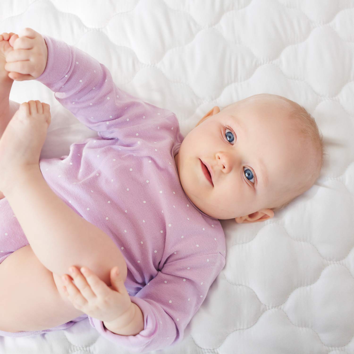 Moonsea Pack and Play Mattress Pad is machine washable for easy cleanup.