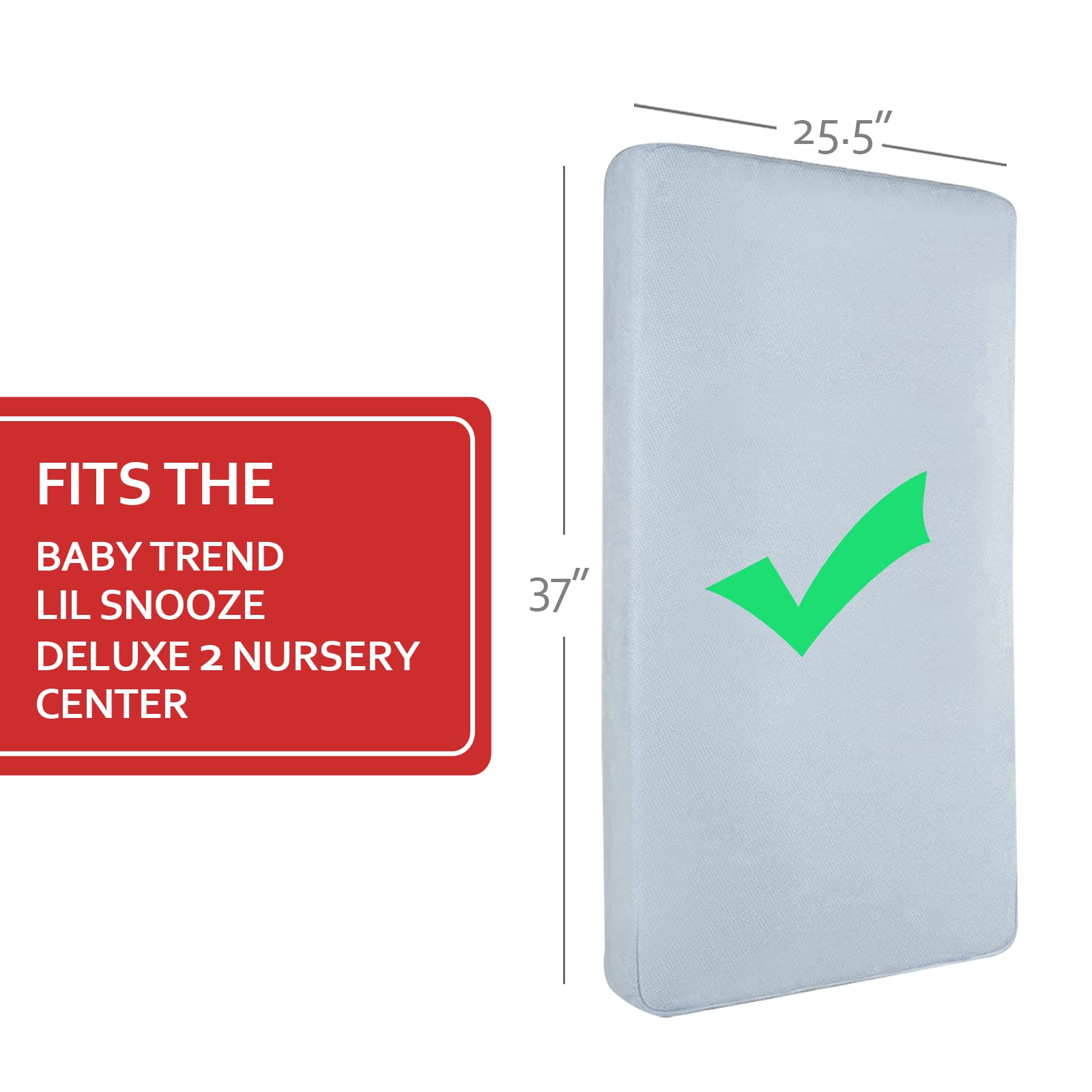 Moonsea mattress pad design minimizes crinkles for quiet naps and play.
