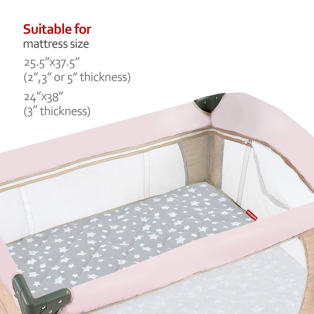 Moonsea Pack N Play baby sleeping scene illustrating cozy, quiet environment