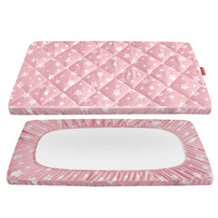 Moonsea Pack N Play Sheets fitted cover snugly fits portable play yards.