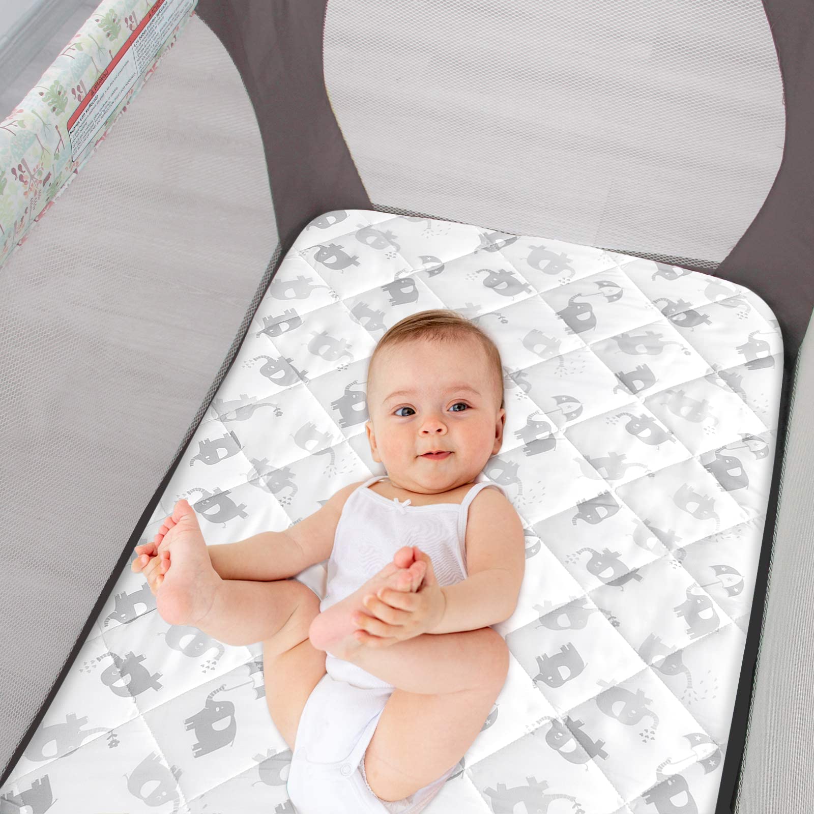Moonsea Pack N Play sheets folded storage compact packaging for travel