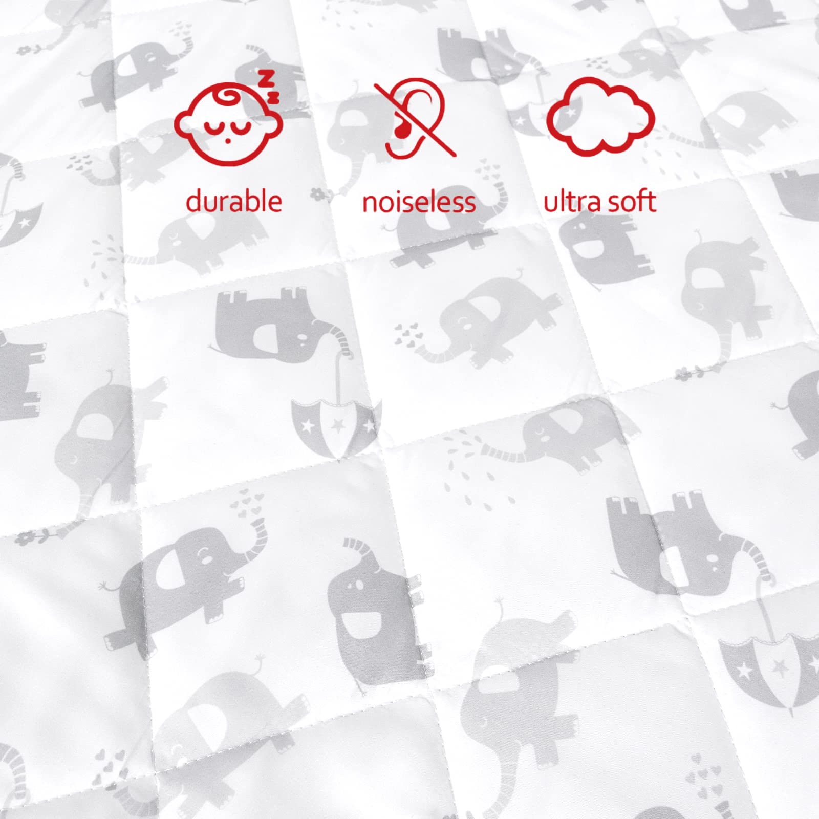 Moonsea Pack N Play sheets quilted padding detail highlighting cushioned comfort