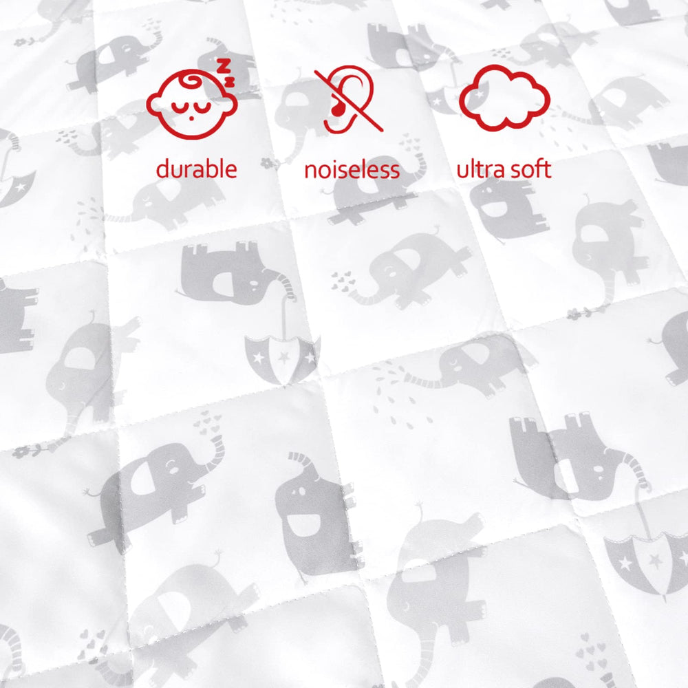 Moonsea Pack N Play sheets quilted padding detail highlighting cushioned comfort