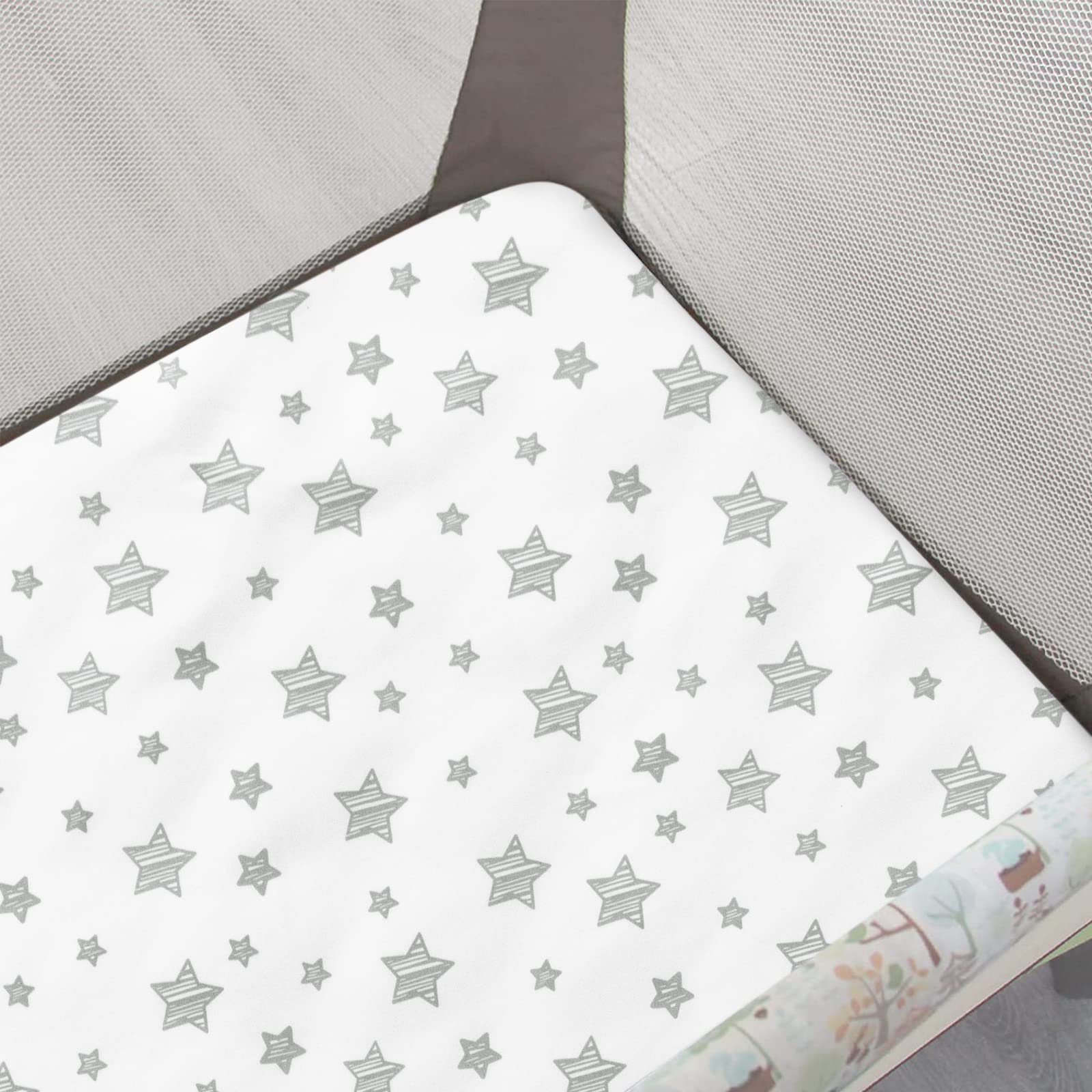 Moonsea pack-n-play sheets soft microfiber for cozy naps.