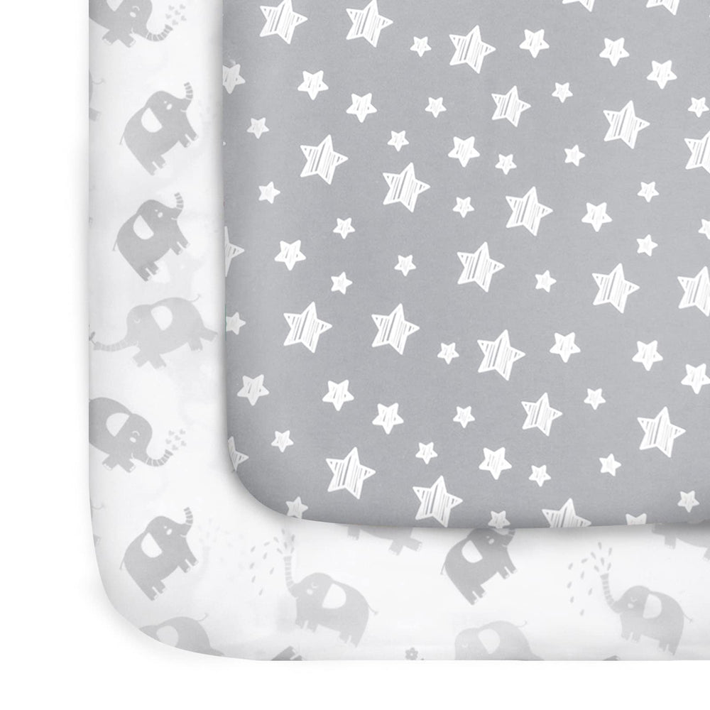 Moonsea Pack n Play Sheets close-up of soft, breathable microfiber fabric