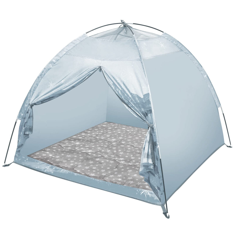 Moonsea play mat pictured outdoors beneath a tent.