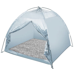 Moonsea play mat pictured outdoors beneath a tent.