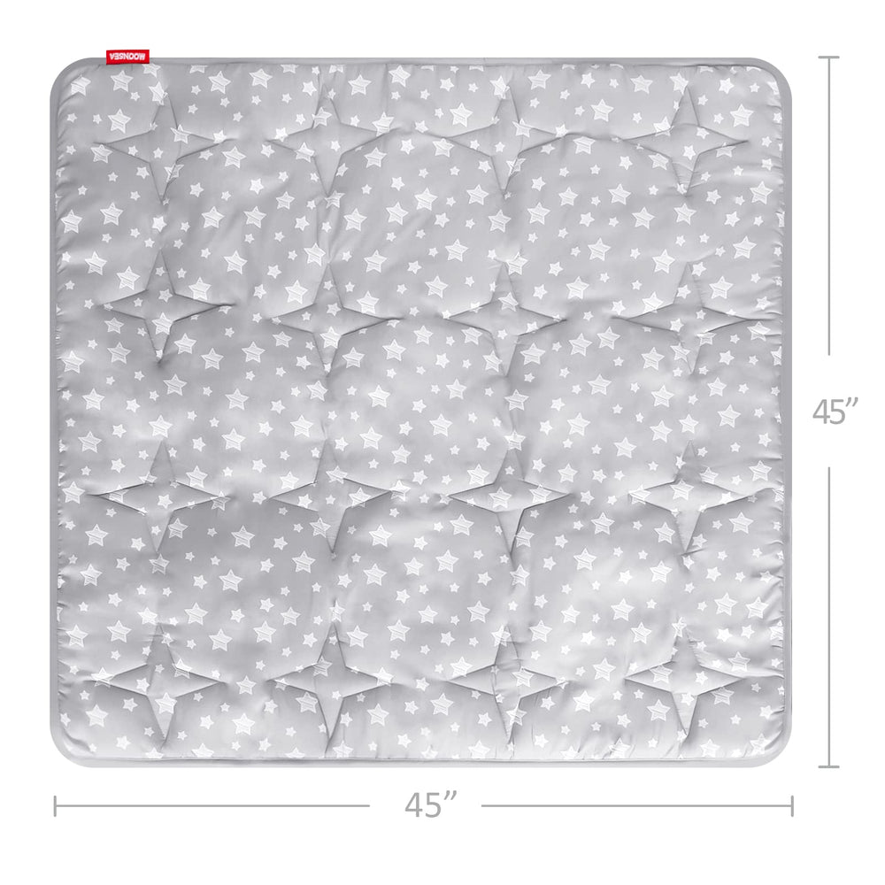 Moonsea play tent mat folded for easy storage and transport.