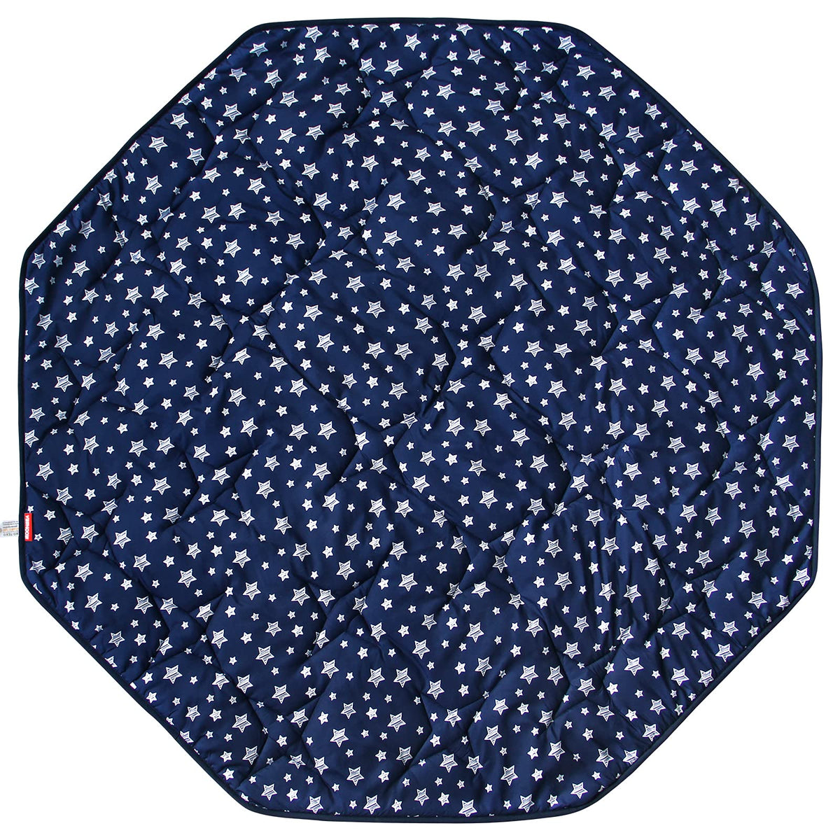 Moonsea Playpen Mat with 8-panel navy star pattern for safe baby play.