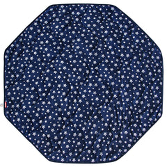 Moonsea Playpen Mat with 8-panel navy star pattern for safe baby play.
