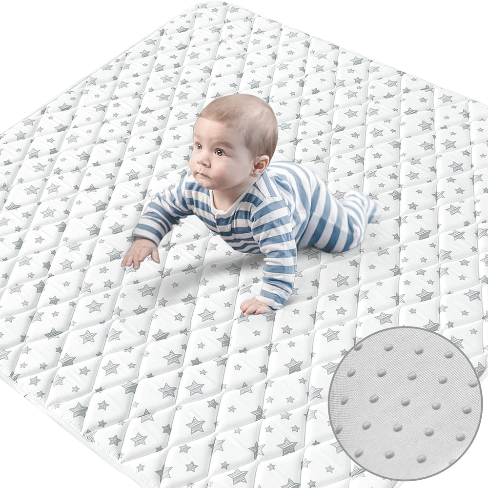 Moonsea premium foam baby play mat in 71x59 design for safe floor play.