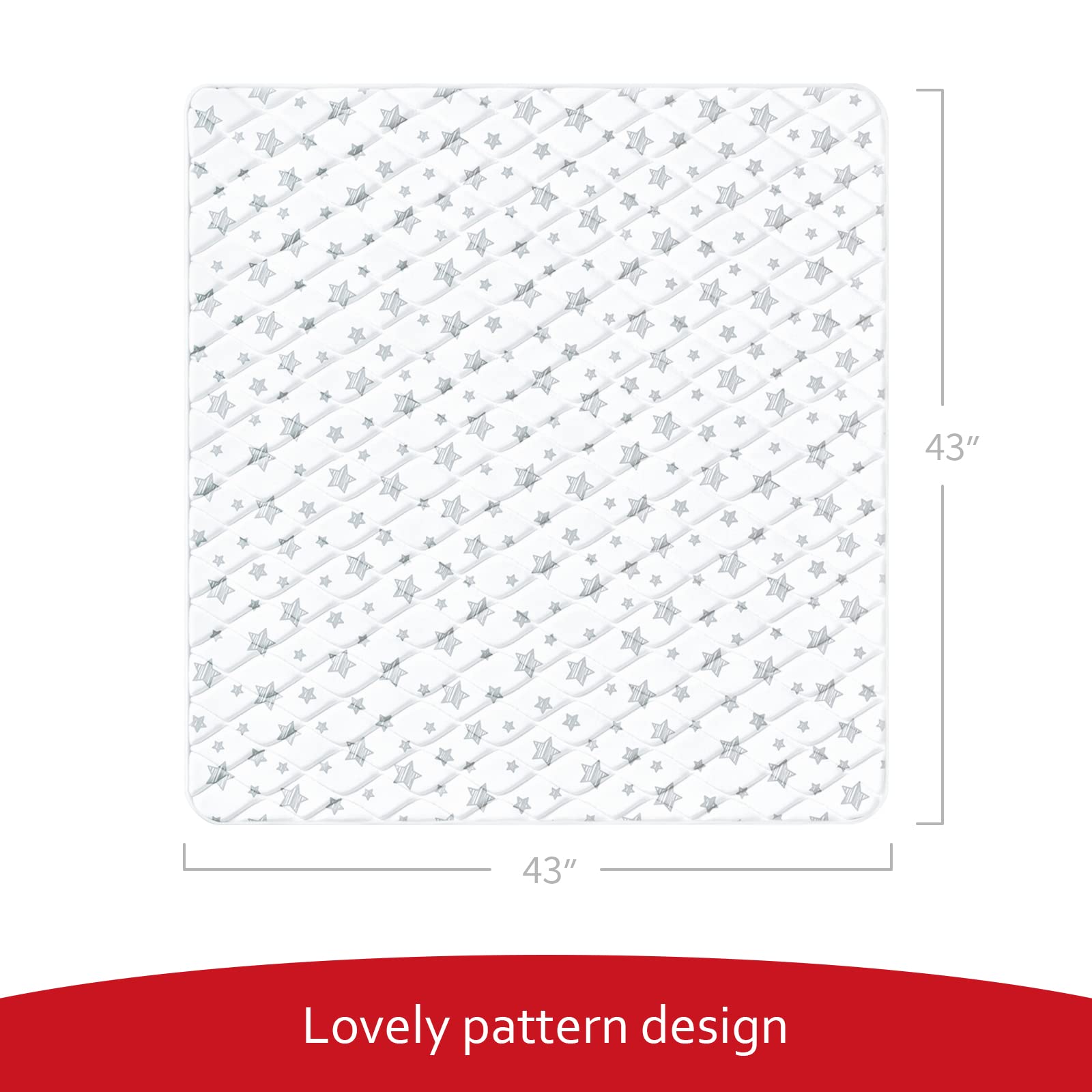 Moonsea Premium Foam Baby Play Mat showcases a durable, one-piece construction.