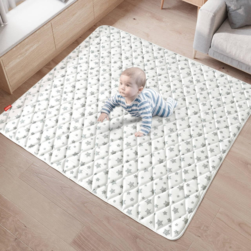 Moonsea Premium Foam Baby Play Mat ready for tent or teepee play areas.