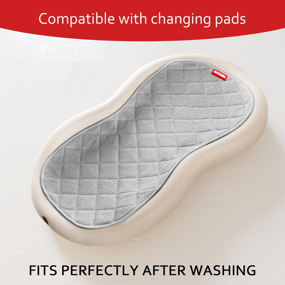 Moonsea quilted changing pad liner fabric close-up showing soft, premium texture.