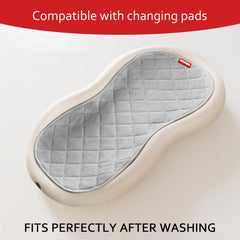 Moonsea quilted changing pad liner fabric close-up showing soft, premium texture.