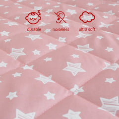 Moonsea quilted padding closeup shows gentle cushioning for playtime.
