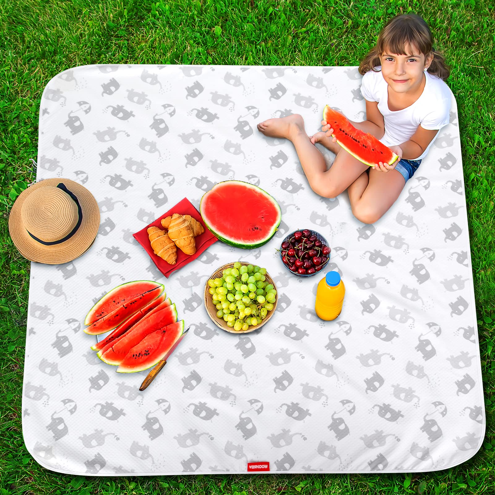 Moonsea 46x42 coverage offers generous space for feeding and playtime.