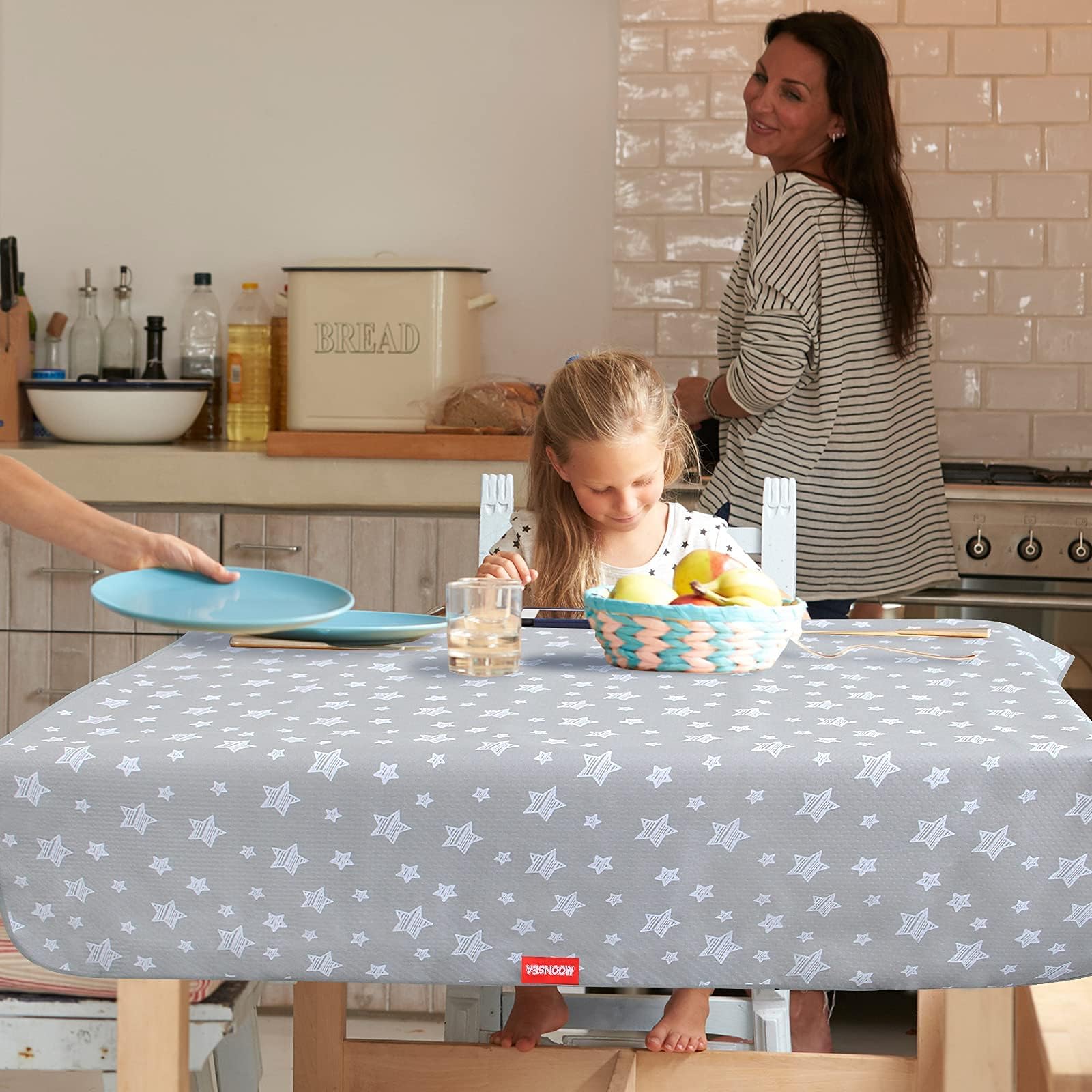 Moonsea Splat Mat ideal for art, meals, and playtime under tables.