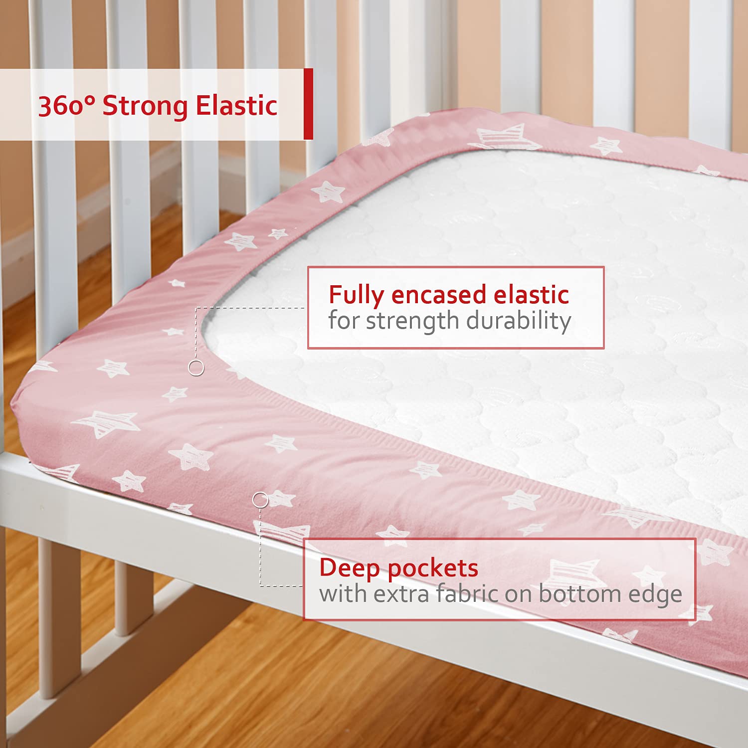 Moonsea star print design adds playful style for nursery and travel.
